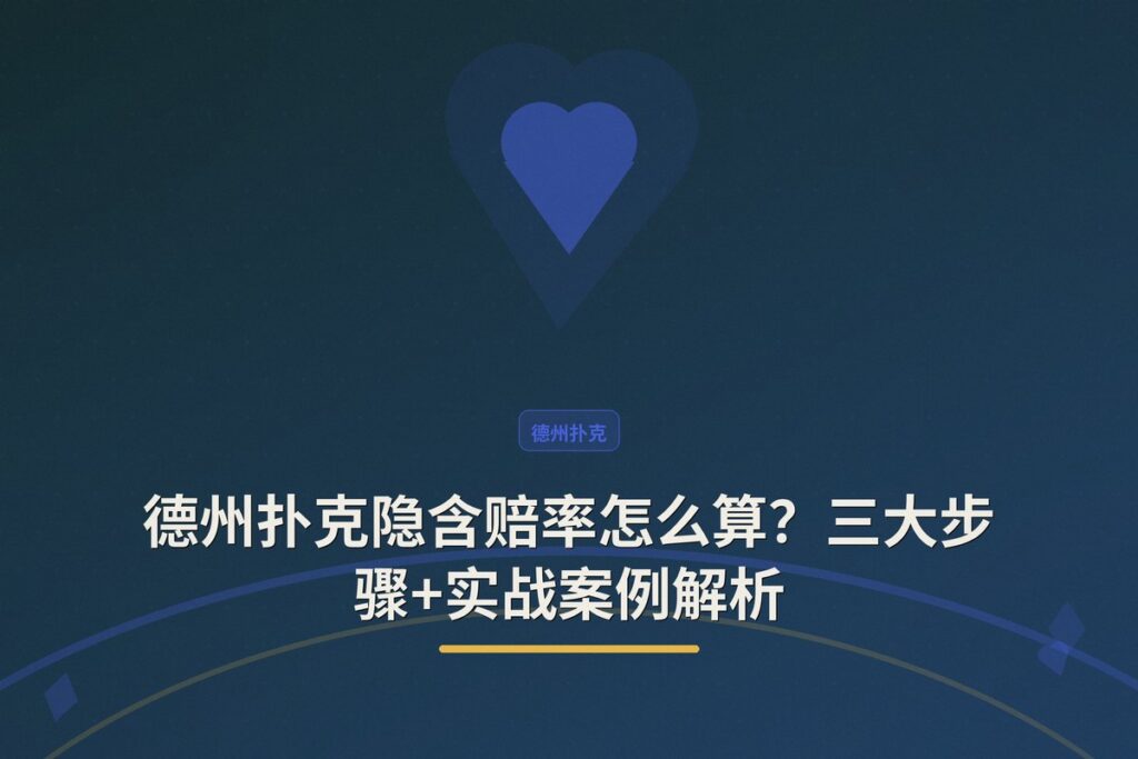 德州扑克隐含赔率怎么算 - 德州扑克隐含赔率怎么算？三大步骤+实战案例解析