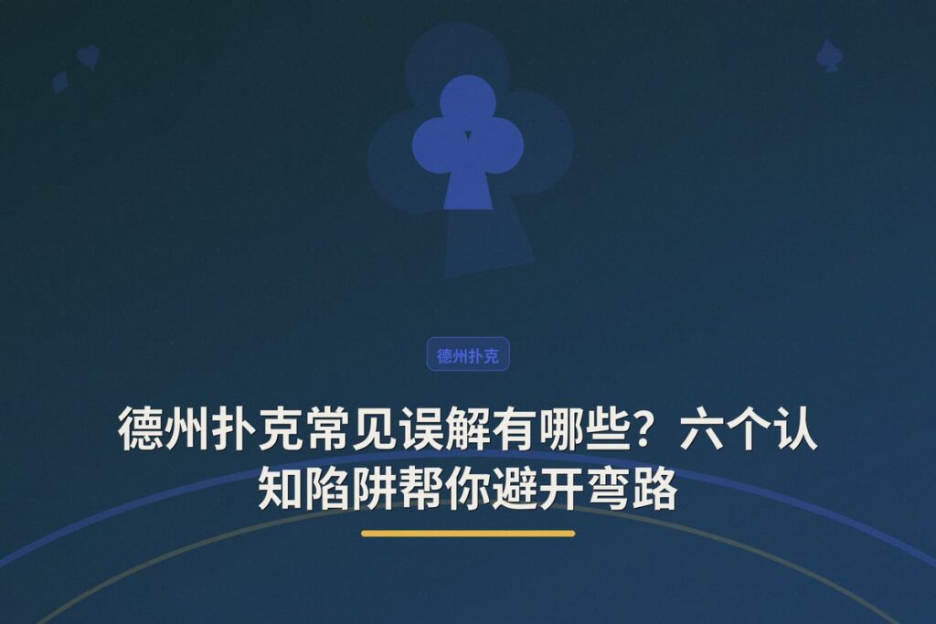 德州扑克常见误解有哪些 - 德州扑克常见误解有哪些？六个认知陷阱帮你避开弯路